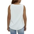 thumbnail image 4 of OmicGot Womens Plus Size Sleeveless Tops V Neck Blouses Tunics, White 1X, 4 of 5