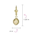 thumbnail image 5 of Bling Jewelry Womens Set of 2 Elegant Vintage Drop Ball Earrings Gold Plated, 5 of 5