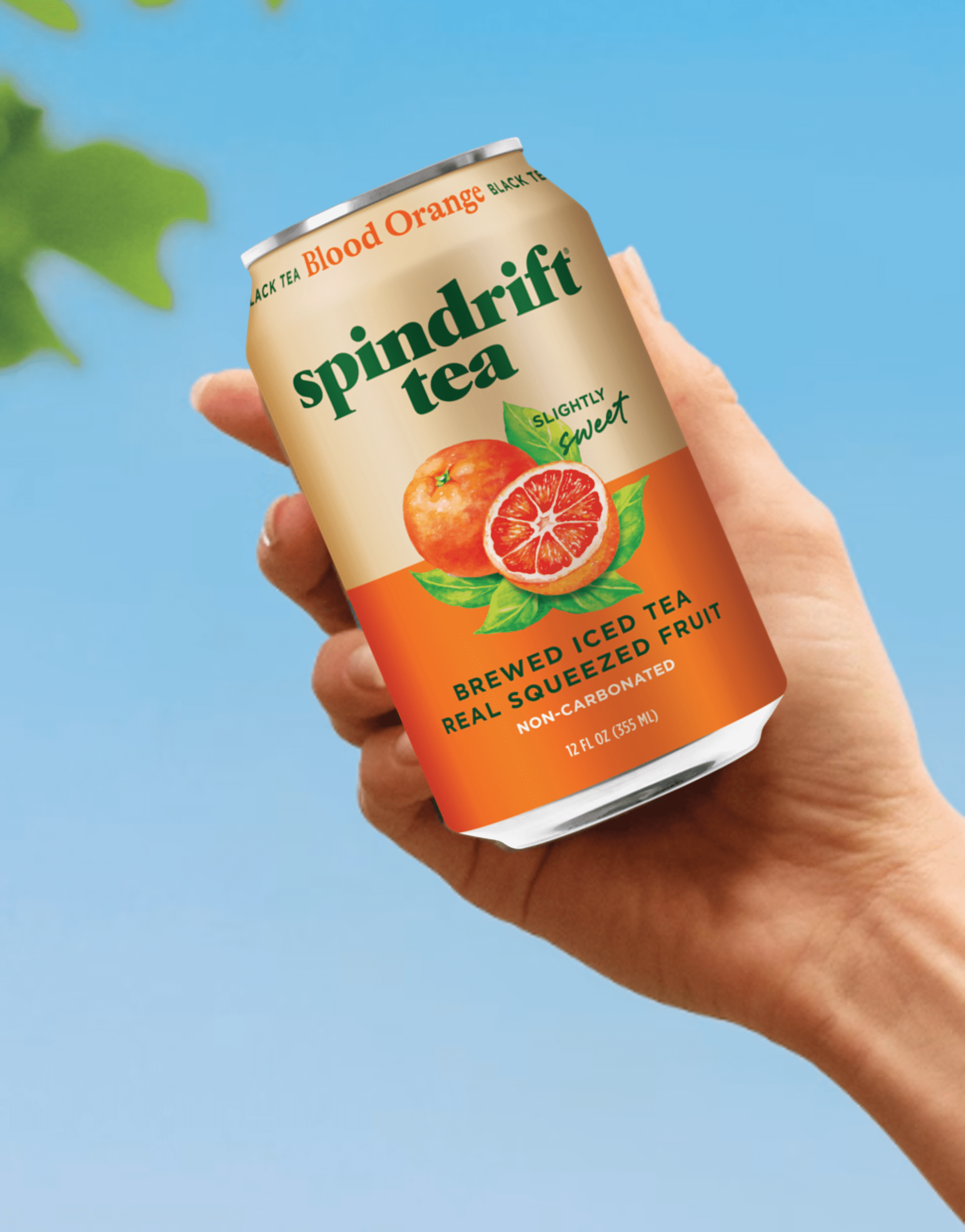 (6 pack) Spindrift Blood Orange Black Tea With Caffeine, 12 fl oz Singles