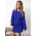 thumbnail image 3 of Vestido PRETTYGARDEN para mujer, manga larga, cuello redondo, azul, 3 of 6