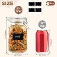 thumbnail image 2 of Juego de botes de vidrio ComSaf Airtight de 1.5 L (50 oz), transparentes, x3, 2 of 9