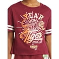 thumbnail image 3 of Justice Girls x Stranger Things Sleeve Stripe Boxy T-Shirt, Sizes XS- XLP, 3 of 4