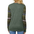 thumbnail image 3 of ANYJOIN Womens Button Up Long Sleeve Henley Tunic Tops V-Neck Casual Color Block Sweatshirt, 3 of 4
