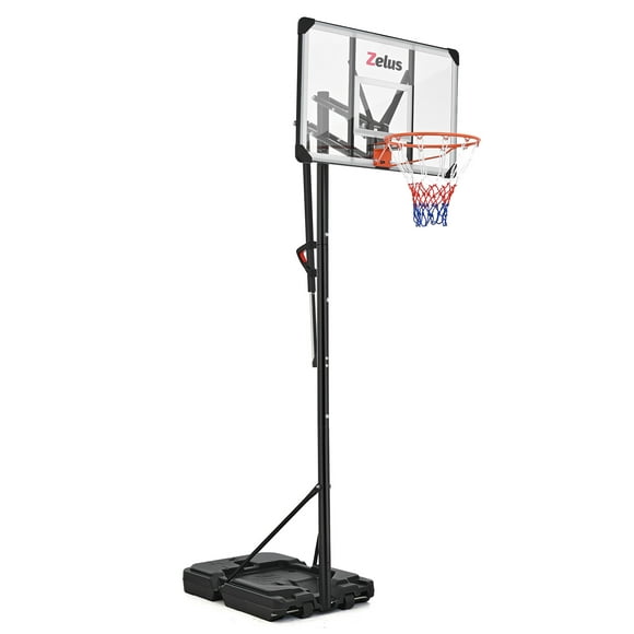 Système de Panier de Basketball Extérieur Hauteur Réglable 5,5-10 Pi avec Sac de Poids, Conforme à la Norme ASTM