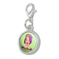 thumbnail image 2 of Classy Modern Day Hippie Flower Child Antiqued Bracelet Pendant Zipper Pull Charm with Lobster Clasp, 2 of 4