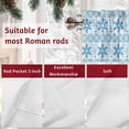 thumbnail image 7 of Valances for Windows Winter Snowflakes Stars Rod Pocket Short Curtain for bathroom living room bedroom Deep Blue Striped 1 Panel 54x18in, 7 of 7