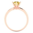 thumbnail image 4 of 1 ct Round Cut Natural Citrine Solitaire 14K Rose Gold Womens Engagement Ring, 4 of 5