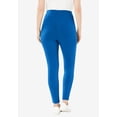 thumbnail image 2 of Woman Within Plus Size Petite Stretch-Cotton Knit Pull-On Leggings, 2 of 6