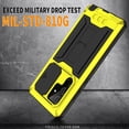 thumbnail image 6 of Compatible with Samsung Galaxy S23 Ultra Case Metal Hard  Phone Case para with Screen Protector and Lens Protector Heavy Duty Military Grade Dustproof [Note The Fingerprints Don't Work] Yellow, 6 of 13