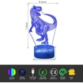 thumbnail image 5 of YSTIAN Dinosaur Gifts Night Light, Tyrannosaurus 3D Lamp Lighting Lights for Kids 7 LED Color Changing Touch Table Desk Lamps Cool Toys Boys Girls Birthday Xmas Decoration, 5 of 6