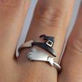 thumbnail image 4 of EHQJNJ Promise Rings for Her Gold Ghost Witch Finger Ring Alloy Ring Witch Hat Magic Ring Cute Gifts for Girlfriends Silver Rings for Women Non Tarnish, 4 of 9