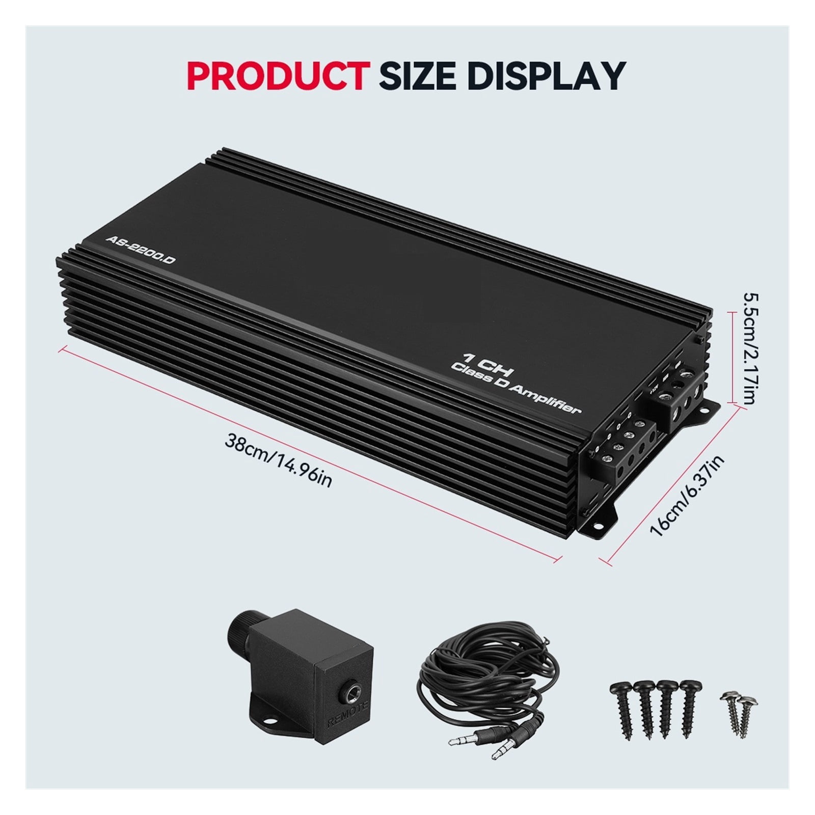 1500W Car Subwoofer Amplifiers Class D HIFI Slim Under-Seat Bass Powered Car Speaker Subwoofer Power Processor