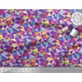 thumbnail image 2 of Soimoi Cotton Voile Fabric Triangle Geometric Print Sewing Fabric Yard 42 Inch Wide, 2 of 3