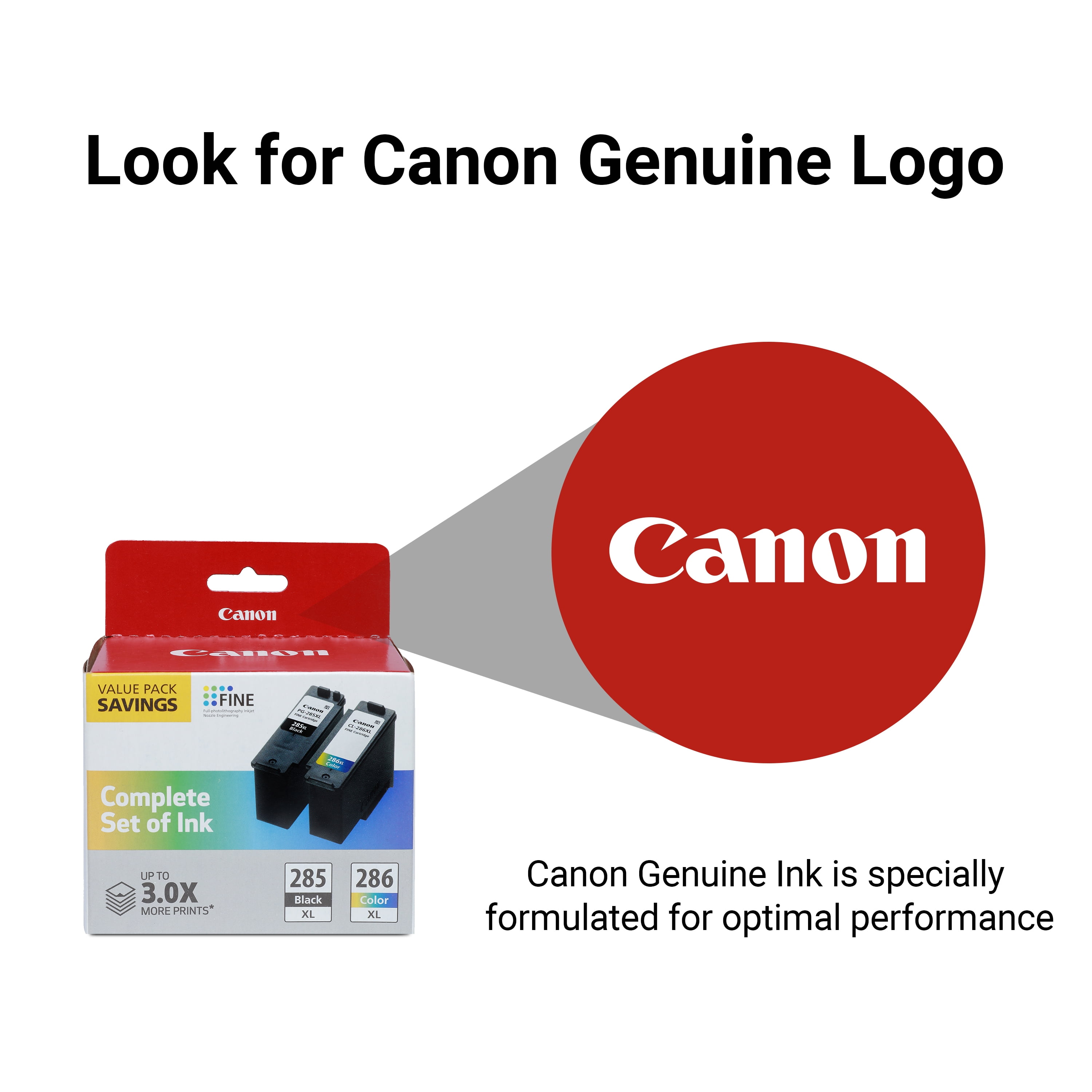 Canon PG-285XL/CL-286XL - Genuine Ink Cartridge Combo Pack for Select PIXMA Printers – Black & Color