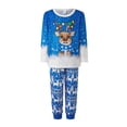 thumbnail image 2 of Christmas Family Pajama Matching Set Elk Print T-shirt Tree Pants, 2 of 9
