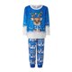 thumbnail image 3 of Pijamas navideños familiares a juego, camiseta de manga larga con estampado de alces y pantalón con estampado de árboles. Ropa de dormir para estar en casa., 3 of 10