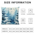 thumbnail image 6 of Acheng Snow Forest Pillow Covers Set of 2, Blue Snowflake Pine Trees Square Decorative Cushion Cover Soft  Pillows Case White  for Couch Bed Sofa White, 6 of 6