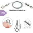 thumbnail image 2 of 2 Pack Adjustable Picture Hanging Wire Heavy Duty Supports 50 Lbs , Stainless Steel Wire Rope, for Hanging Mirror, 2 of 6