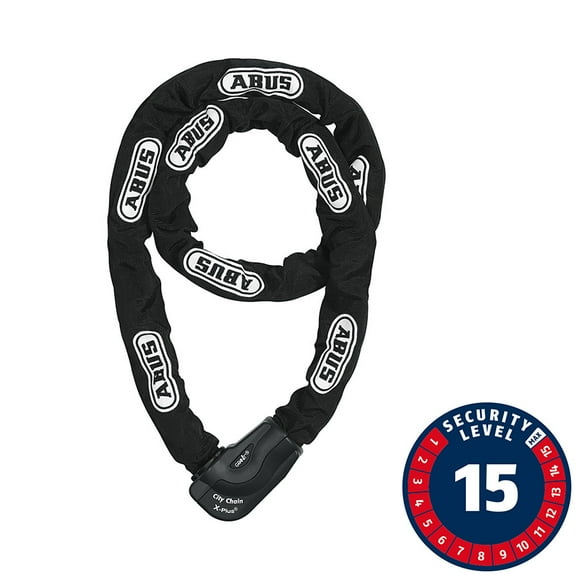 Abus, Granit CityChain XPlus 1060K, Chain Lock, Key, 10mm, 170cm, 5.6', Black