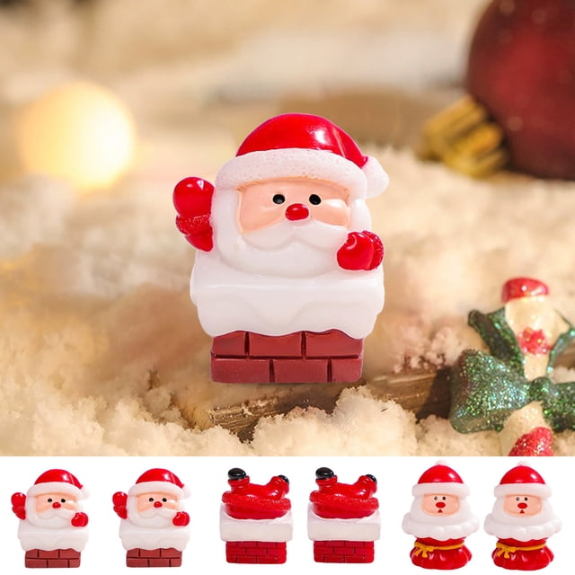 Ornamentos de Santa Claus, Snowscapes decorativos, Navideños, para rbol, colgantes, metal, diseño acolchado, luces LED integradas, para hogar, para oficina, 20 piezas
