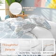 thumbnail image 2 of 3 Piece Blue Beige Coastal Turtle Duvet Cover Set Full Size, Microfiber Comforter/Quilt Cover with Corner Ties and 2 Pillowcases, Ocean Coral Nautical All Season Soft Bedding with Zipper Closure, 2 of 8