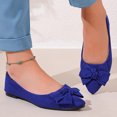 thumbnail image 5 of Ballet Flats Shoes for Women Bowknot Round Head Fashionable Casual Versatile Large Size Wedge Heel Shallow Mouth Shoes Party And Date, 5 of 5