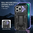thumbnail image 5 of Allytech for Apple iPhone 12 Pro Max 6.7 inch Case with Removable Rotating Back Clip,Shockproof Built-in Hidden Kickstand Hybrid Armor Dual Layer Comfortable Texture Phone Case Cover,Purple, 5 of 12