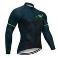 thumbnail image 3 of Traje de triatlón de manga larga, ajustado y transpirable, resistente a los rayos ultravioleta, para ciclismo, chaqueta deportiva para montar a caballo con bolsillo, 3 of 5