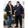 thumbnail image 5 of Wantdo Men's Winter Coat Padded Winter Jacket Insulated Parka Jacket with Hood Black L, 5 of 9