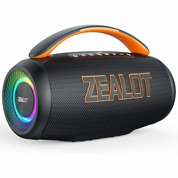 wonima11 Portable Bluetooth Speaker, 80W Peak Waterproof Loud Booming Sound Speakers, Dual Pairing, XBass, 20H Playtime, Outdoor Speaker with Handle for Camping, Beach, Party, Backyard(Black)