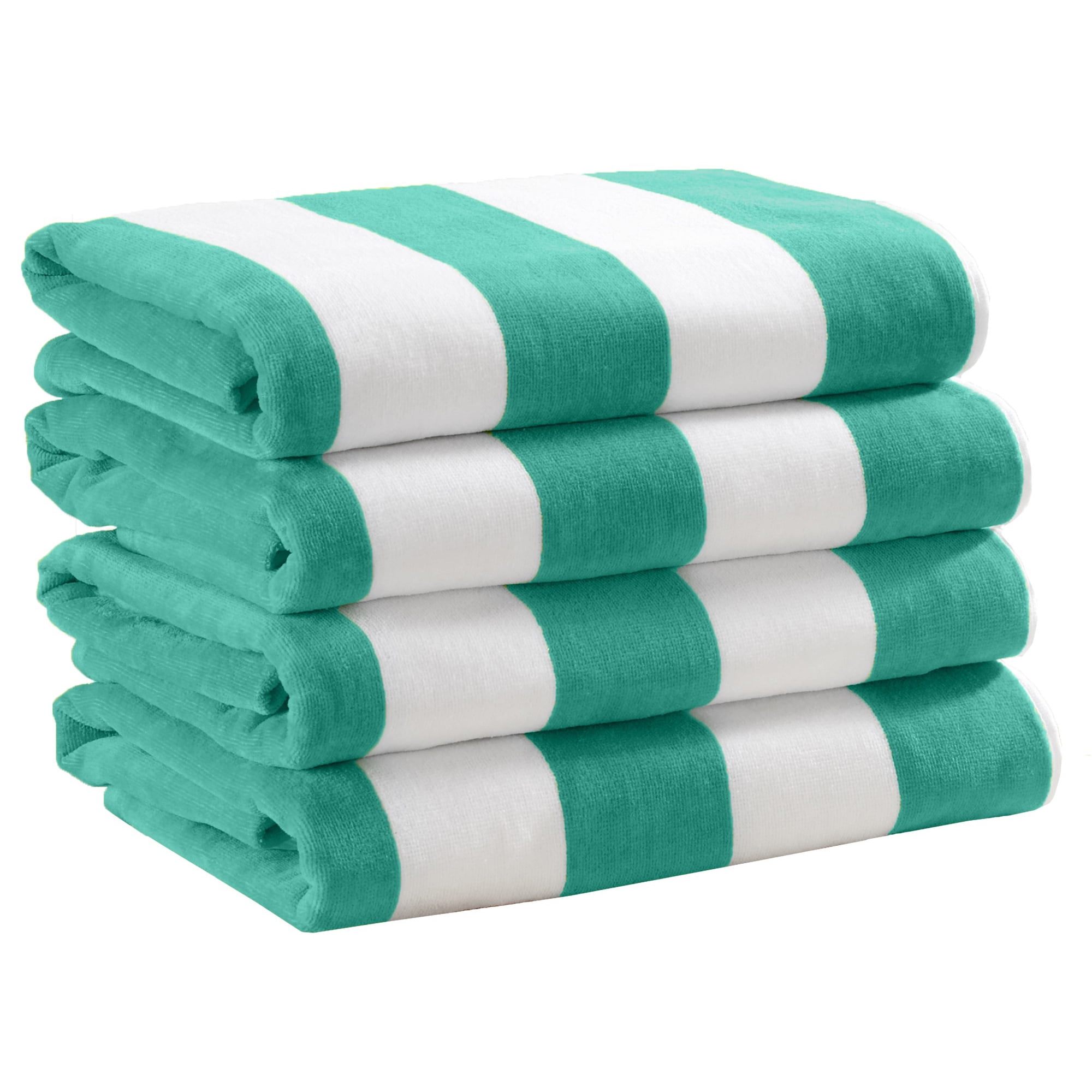 Great Bay Home Velour Cabana 4Pack Beach Towel