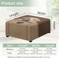 thumbnail image 7 of Xoenoiee Labrador Paw Print Ottoman Cover Square, Stretch Square Ottoman Covers Slipcover, Soft Jacquard Cover for Storage Stool, Footstool Protection for Living Room, S, 7 of 7