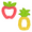 Pineapple/Apple, variant on Dr. Brown's Giraffe Massaging Baby Teether for Ages 3 Months and up, Pediatric Dentist Designed, 1-Pack