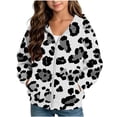 thumbnail image 3 of Dzrciro Boys Girls Hoodie Sweatshirts, Leopard Print Long Sleeve Full Zip Up Kids Jacket with Pockets, Casual Outdoor Hoodies Coat, 4-12 Years, 3 of 8