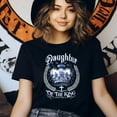 thumbnail image 3 of Daughter of the King T-Shirt – Royal Blue Crown Scripture Graphic Tee, Gold, Size M, 3 of 6