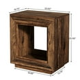 thumbnail image 4 of Yardi Yarda Wood End Table, Square Side Table Nightstands with Storage, End Table for Indoor, Brown, 4 of 5