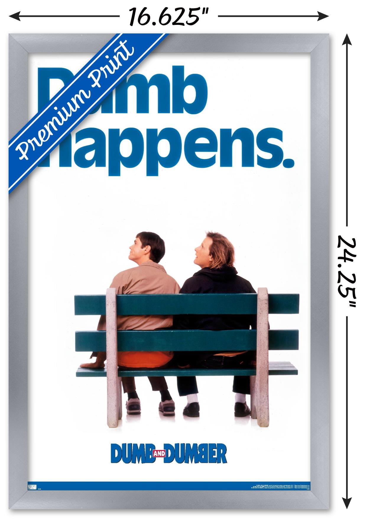 Dumb and Dumber - Dumb Happens Wall Poster, 14.725" x 22.375", Framed