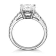 thumbnail image 4 of Charles & Colvard 14K White Gold Moissanite 8.0mm Round Engagement Ring- Size 8 2.22cttw DEW, 4 of 6