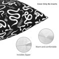 thumbnail image 4 of Rateoe Hand Drawn Snake Pattern Throw Pillow Cover Premium Pillow Stuffer Sham Square for Decorative Cushion Bed Couch Sofa(Pillow insert not included), 4 of 8