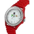 thumbnail image 4 of Blekon Christmas Tree Women Watch Crystals Studded Alloy Case Silicone Strap White Dial Santa Claus Analog Watches, 4 of 7