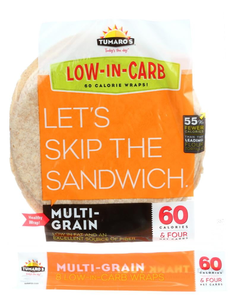 Tumaros MultiGrain Wraps, 8 Pc (Pack of 6)