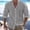 Grey, variant on Men'S Shirts Linen Button Up Shirt For Foreign Trade Summer Beach Shirt Long Sleeved Collar Spring And Summer Casual Daily Clothing Orange M
