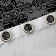 thumbnail image 4 of Homewish Gothic Halloween Skull Blackout Curtains,Victorian Damask Curtains Pack of 2 (42x84 Each),Gray, 4 of 6