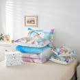 thumbnail image 6 of Castle Fairy Cute Bowknot Cat Bedding Comforter Set,Rainbow Animal King Bedding Sets, 6 of 8
