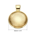 thumbnail image 2 of Uxcell Pendant Trays with Transparent Glass Cabochons, 30 Sets 20mm Round Bezel Trays Pendant Dome Tiles, Gold Tone, 2 of 6