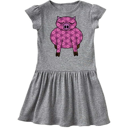 

Inktastic Patterned Pig Gift Toddler Girl Dress