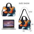 thumbnail image 3 of FORMRS 16" Laptop Bag Carrying Sleeve Case with Handle Travel Shoulder Briefcase, Green Abstract Wavy, 3 of 8