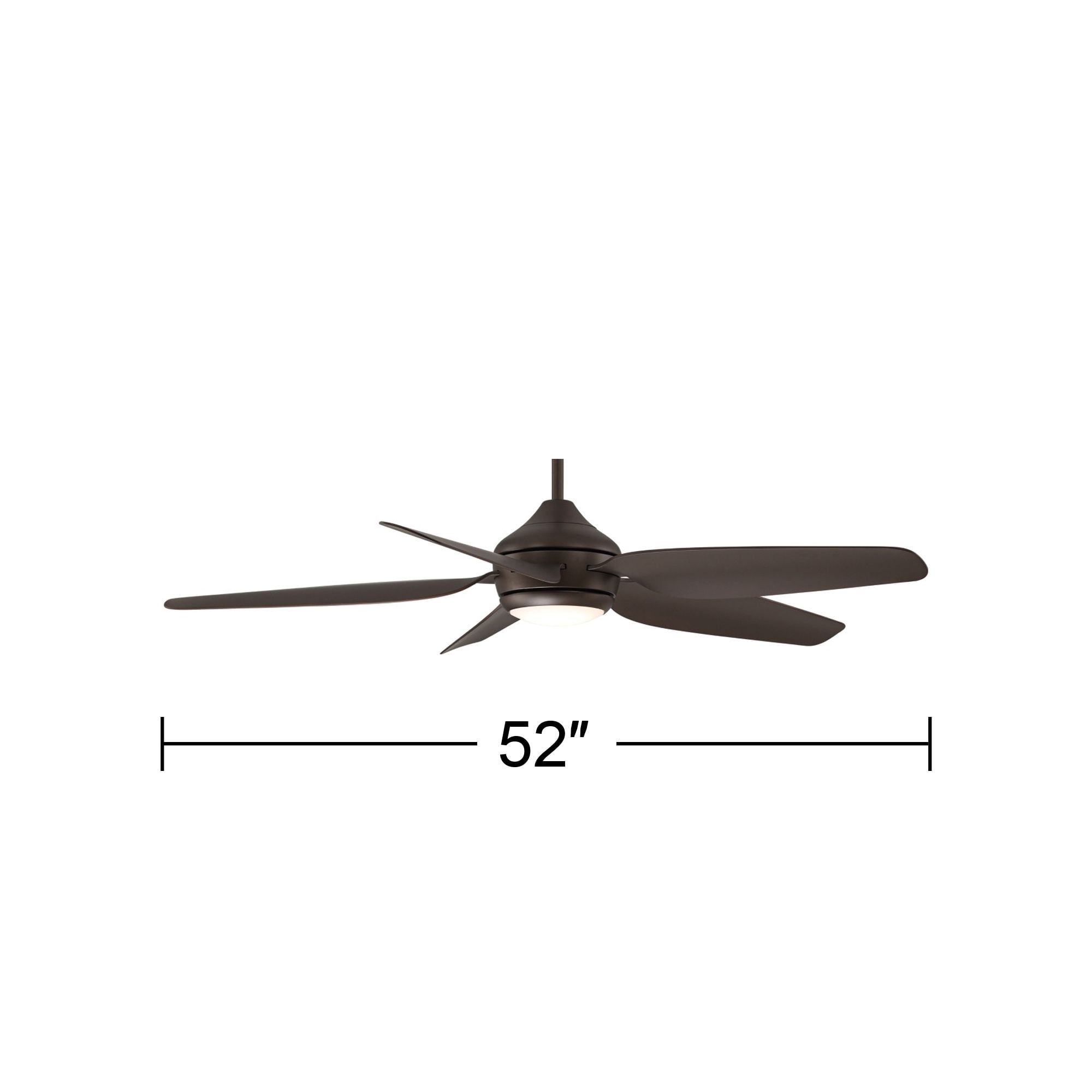 52" Casa Vieja Modern Industrial Indoor Outdoor Ceiling Fan with LED Light Remote Control Bronze Damp Rated for Patio Exterior House Home Porch Gazebo