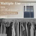 thumbnail image 6 of Pants Hangers 4 Pack Space Saving S-Type Stainless Steel Clothes Pants Hangers,Anti-Slip Design,Clothes Closet Storage Organizer for Pants Jeans Trousers Skirts Scarf, 6 of 8