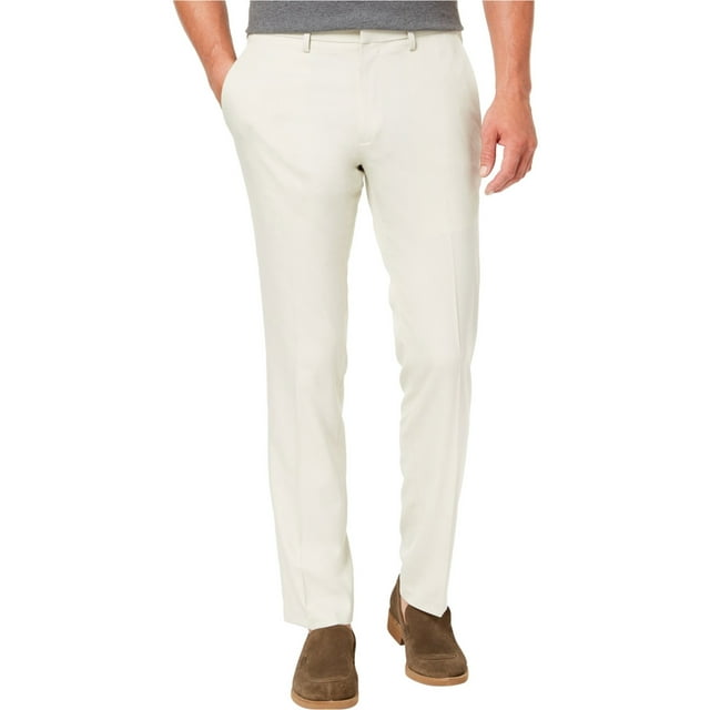 Kenneth Cole Pantalon Habillé Slim Fit Extensible pour Hommes, Beige, 31W x 32L